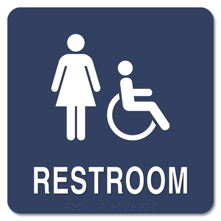 Restroom w/Female & Handicap Accessible Symbols