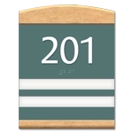 Room Number Sign - 2 Slot