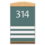 Room Number Sign - 3 Slot