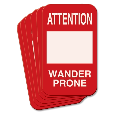 5" x 3" Attention Wander Prone Magnetic Sign - 6 Pack