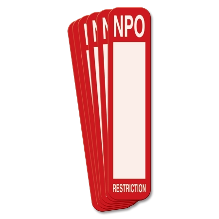 9" x 2" NPO Restriction Magnetic Sign - 6 Pack