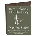 Burn Calories, Not Electricity Sign