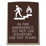 In Fire Emergency, Do Not Use Elevator - Braille
