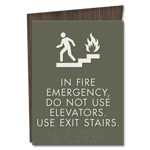 In Fire Emergency, Do Not Use Elevator... w/ Braille