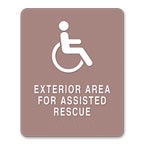Exterior Area for Assisted Rescue Signs